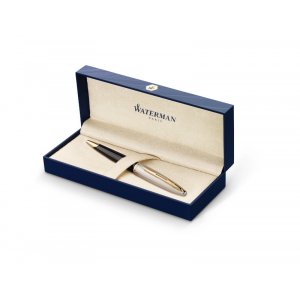 Kugelschreiber Waterman Carène Deluxe Schwarz - Goldbesatz - M Blau Kugelschreiber Waterman Carène Deluxe Schwarz - Goldbesatz - M Blau