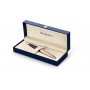 Kugelschreiber Waterman Carne Deluxe Schwarz - Goldbesatz - M Blau