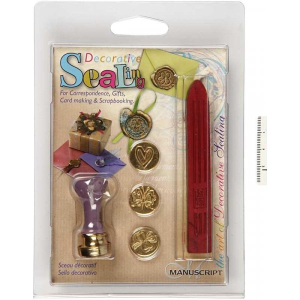 Lack und Siegel - Herz - Schmetterling - vierblttriges Kleeblatt