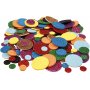 Dekorative Gummikreise - gemischte Glitzerfarben - 150 Stk