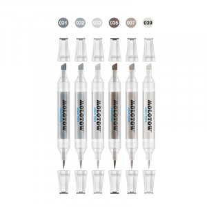 Aquarellmarker-Set Aqua Twin 6 Stifte - Grau II Aquarellmarker-Set Aqua Twin 6 Stifte - Grau II
