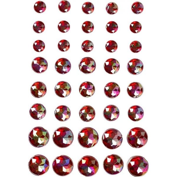 Halbperlen - rot - 40 Stk