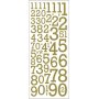 Glitzeraufkleber - Gold - Zahlen - 2 Bgen