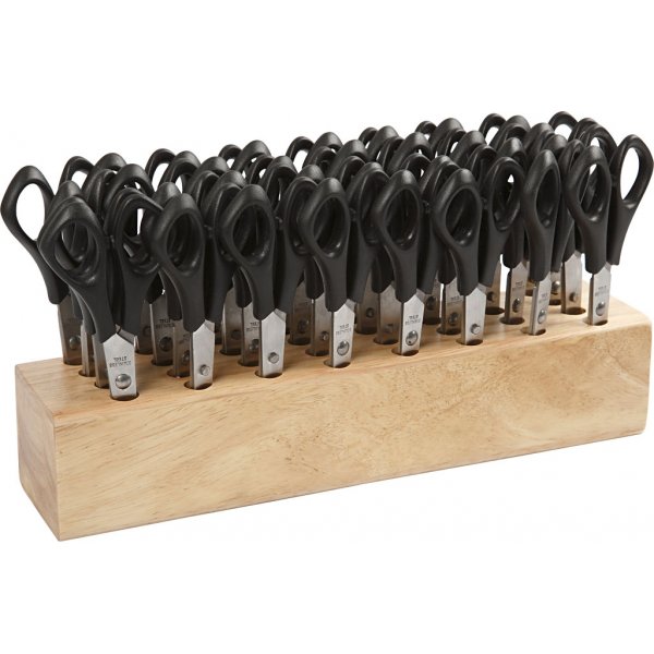 Schulschere mit Halter - rund