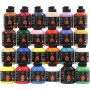 Pigment Art School - gemischte Farben - seidenmatt - 24 x 500 ml