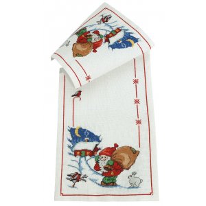 Stickset Läufer - Weihnachtsmann mit Sack Stickset Läufer - Weihnachtsmann mit Sack