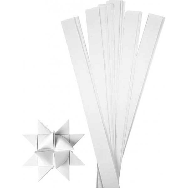 Sternstreifen - wei - 11,5 cm - 100 Streifen