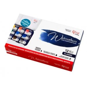 Aquarellfarben-Set ROSA Gallery - Metalldose 12 x 2,5 ml