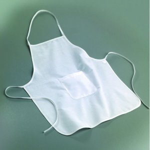 Baumwollschürze 60 x 50 cm - weiß für Kinder Baumwollschürze 60 x 50 cm - weiß für Kinder