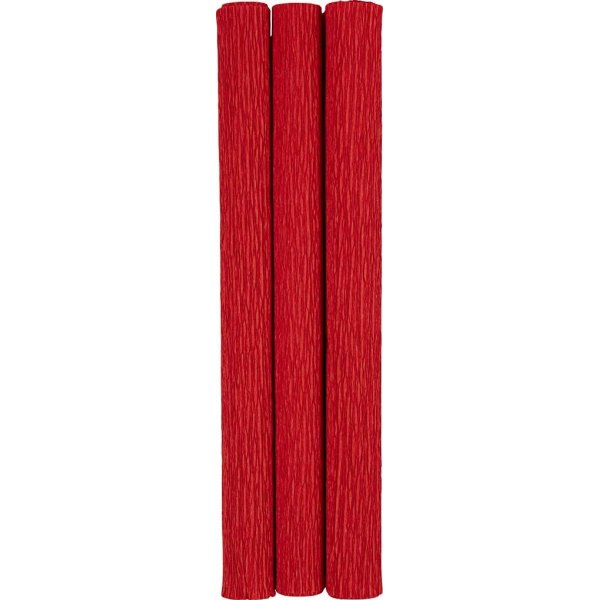 Krepppapier - rot - 3 Blatt