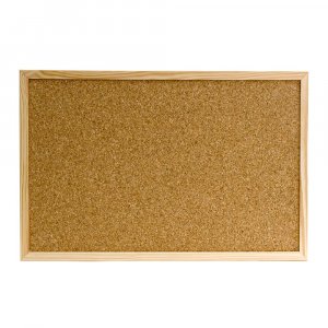 Korkplatte. Holzrahmen Korkplatte. Holzrahmen