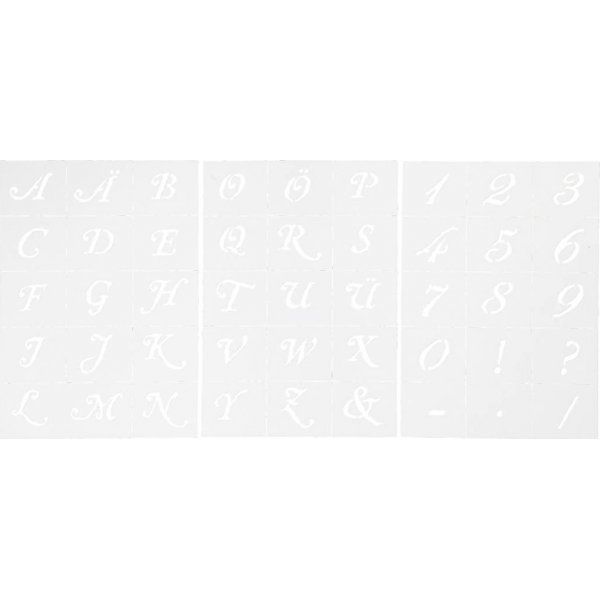 Vorlagen - Buchstaben und Zahlen - A5 - 3 Blatt