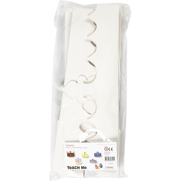 Pappkronen - wei - 50 Stk