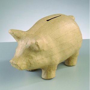 PappArt Figur Sparschwein 16,5 x 8 x 1 - Schwein PappArt Figur Sparschwein 16,5 x 8 x 1 - Schwein