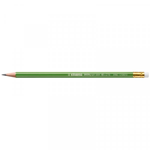 Bleistift GreenGraph mit Radiergummi, 12er-Pack