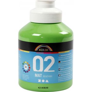 Schulfarbe - Acryl - hellgrün - matt - 500 ml Schulfarbe - Acryl - hellgrün - matt - 500 ml