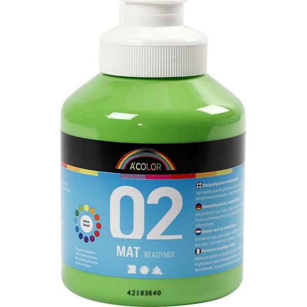 Schulfarbe - Acryl - hellgrn - matt - 500 ml
