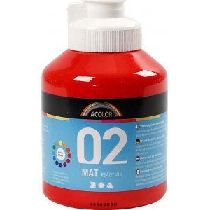 Schulfarbe - Acryl - Rot - Matt - 500 ml Schulfarbe - Acryl - Rot - Matt - 500 ml
