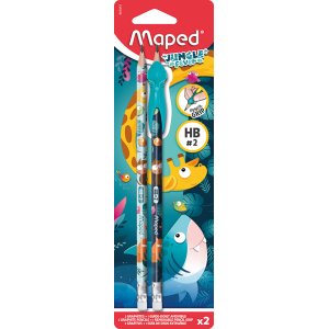 Stiftset - Maped - 2 HB-Bleistifte + Fingerführung Jungle Fever Stiftset - Maped - 2 HB-Bleistifte + Fingerführung Jungle Fever