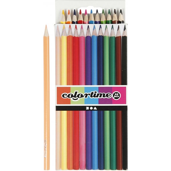 Colortime Buntstifte - gemischte Farben - 12 Stk