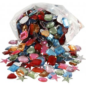Strasssteine - gemischte Farben - 10-17 mm - 210 g Strasssteine - gemischte Farben - 10-17 mm - 210 g