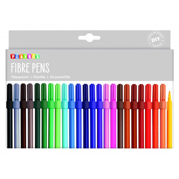 Faserstift 24 Stück schmal Faserstift 24 Stück schmal