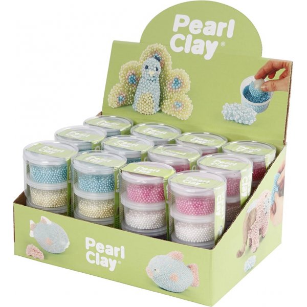 Pearl Clay - gemischte Farben - 12 Stk