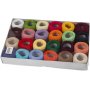 Mercerisiertes Baumwollgarn - gemischte Farben - 24 x 20 g