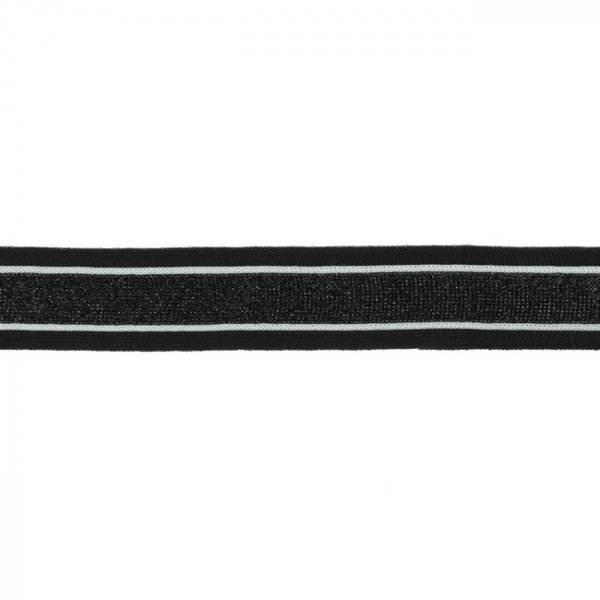 Seitenband - Lurex, gestreift