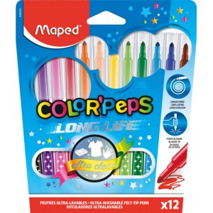 Faserstift-Set - Maped - Color´Peps "Long Life" waschbare Stifte Faserstift-Set - Maped - Color´Peps "Long Life" waschbare Stifte