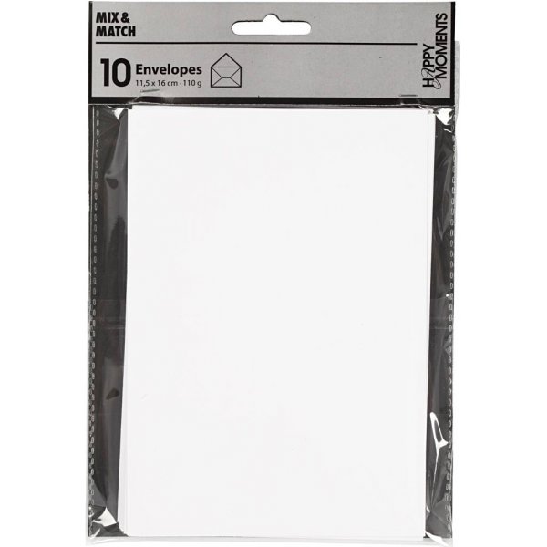 Umschlag - wei - 11,5 x 16 cm - 10 Stk