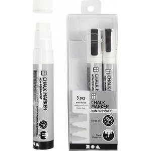 Kreidemarker - weiß - 3 Stk Kreidemarker - weiß - 3 Stk