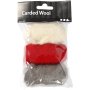 Kardierte Wolle - Rot-Wei-Harmonie - 3 x 10 g