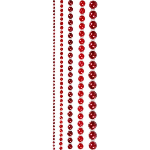 Strasssteine - rot - 2-8 mm - 140 Stk
