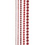 Strasssteine - rot - 2-8 mm - 140 Stk