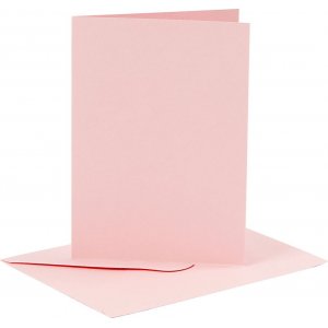 Karten und Umschläge - Rosa - 11,5 x 16,5 cm - 6 Sets Karten und Umschläge - Rosa - 11,5 x 16,5 cm - 6 Sets