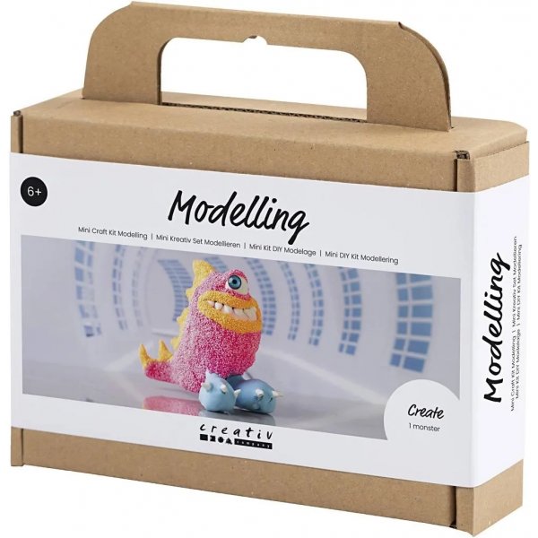 Mini-DIY-Modellbausatz, neonpink, Monster Freddy Mini-DIY-Modellbausatz, neonpink, Monster Freddy