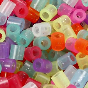 Röhrenperlen - Glitzerfarben - mittel - 1100 Stk Röhrenperlen - Glitzerfarben - mittel - 1100 Stk