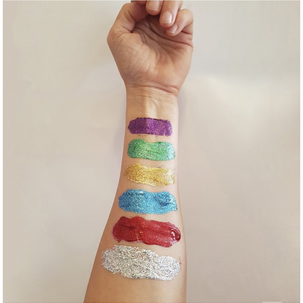 Eulenspiegel Glitzergel - gemischte Farben - 6 x 18 ml