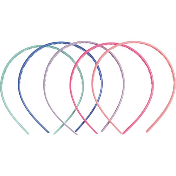 Diadem - 8 mm - gemischte Farben - 5 Stk