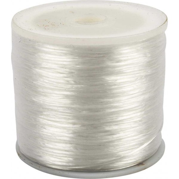 Elastischer Schmuckfaden - 1 mm - flach - 100 m