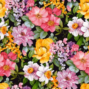 Wachstuch PVC Big Flower Multi Wachstuch PVC Big Flower Multi