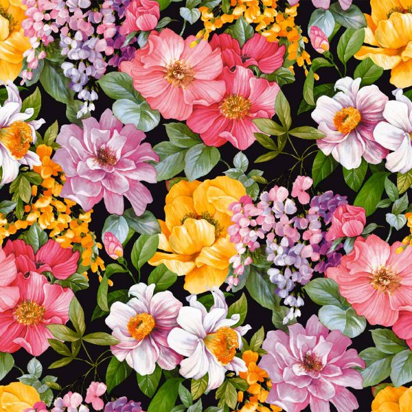 Wachstuch PVC Big Flower Multi