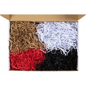 Papierstreifen 25-30 cm x 3 mm Schwarz Braun Rot Wei� 4 x 50 g