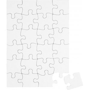 Puzzle - weiß - 15 x 21 cm - 16 Teile Puzzle - weiß - 15 x 21 cm - 16 Teile