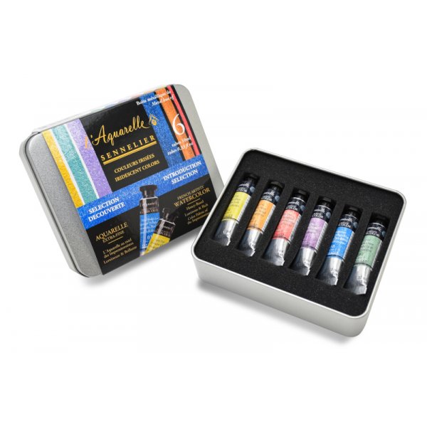 Aquarellset - Sennelier - Artist LAquarelle schillernd - 6x10 ml - Metallbox