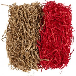 Papierstreifen 25-30 cm x 3 mm Braun/Rot 2x50 g