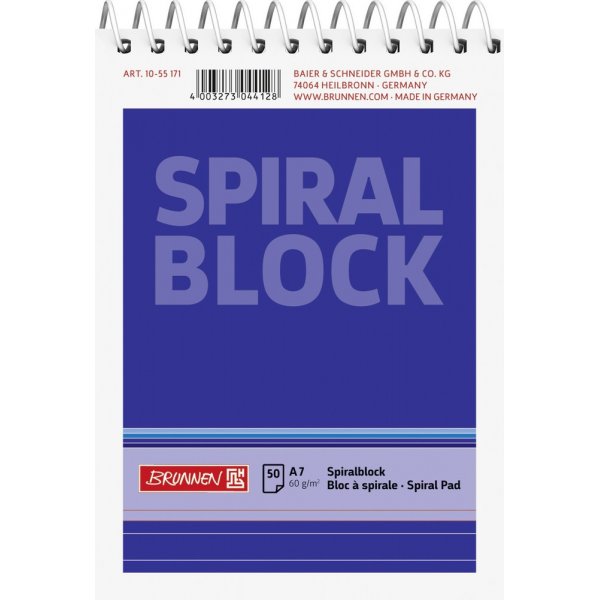 Spiralnotizbuch - A7 (50 Seiten)