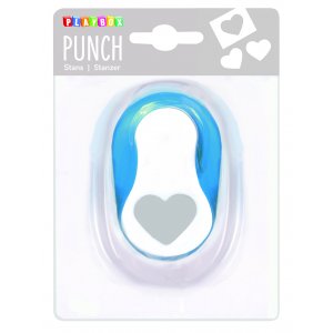 Stanzherz 2,5 cm - Blau/Wei�