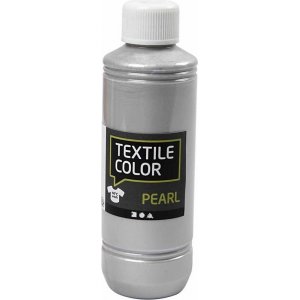 Textilfarbe - Silber - Perlmutt - 250 ml Textilfarbe - Silber - Perlmutt - 250 ml